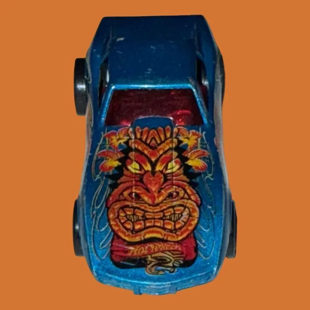 Vintage Mattel 1975 Hot Wheels Blue Red Tiki Corvette Stingray Die Cast Car